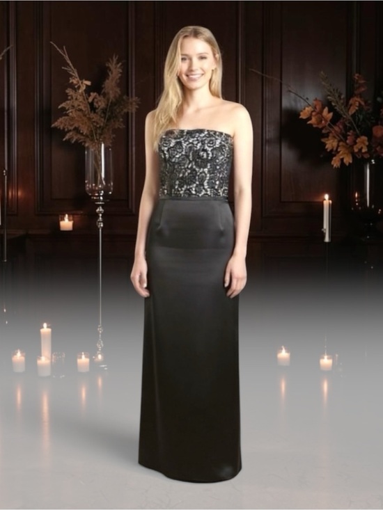 Ann Taylor Dresses & Skirts - ANN TAYLOR VTG Strapless Black Satin & Lace Prom or Evening Gown 4